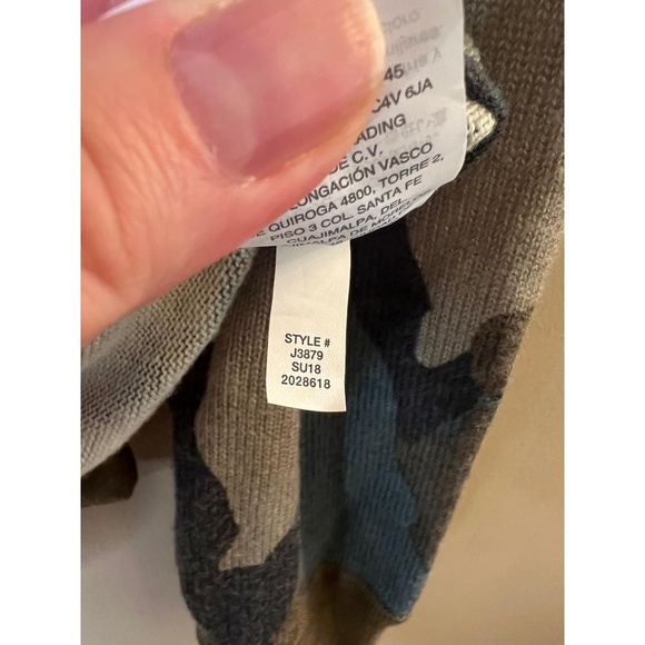 J.Crew J3879 Camouflage Zip Ribbed Womens Jacket Size XXS - Picture 6 of 11